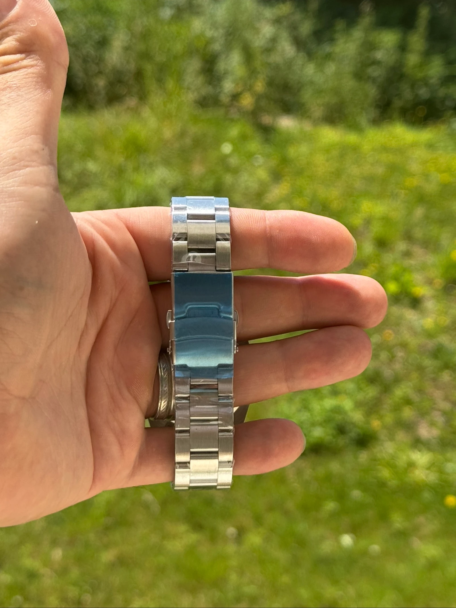 SeikoMod Mod NH35 Automático 39 mm – Esfera Soleillé Azul – Cristal de Zafiro – Brazalete Oyster – Fondo Transparente – Nueva – photo 5